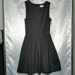 NEW NWT Calvin Klein Black Dress w/ Pockets sz 4